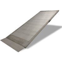 Trutzholm - 1 x Breitrampe 214 x 74 cm Traglast 600 kg Alu grau geriffelt Auffahrrampe Eventrampe Laderampe - silber von TRUTZHOLM