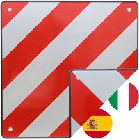 Baumarktplus - Warntafel Warnschild Italien Spanien 2 in1 50 x 50 cm rot weiß reflektierend Caravan Heckträger Baumarktplus - Warntafel Warnschild Italien Spanien 2 in1 50 x 50 cm rot weiß reflektierend Caravan Heckträger von BAUMARKTPLUS