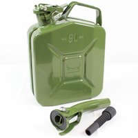 Trutzholm ® - 1x Benzinkanister Kraftstoffkanister Diesel Metall 5 Liter Olivgrün inkl. Ausgießer von TRUTZHOLM
