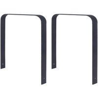 2 x Fahrradanlehnbügel 115 x 76 cm Flachstahl 12 mm pulverbeschichtet Einbetonieren Parker Anthrazit Typ U von TRUTZHOLM