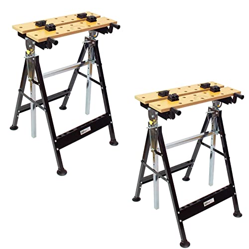 2er Set 100 kg Werkbank Klappbar höhenverstellbar Werktisch Spanntisch Arbeitstisch 2er Set 100 kg Werkbank Klappbar höhenverstellbar Werktisch Spanntisch Arbeitstisch von TRUTZHOLM