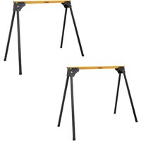 2x Arbeitsbock klappbar bis 1000 kg Stahl pulverbeschichtet gelb schwarz Gerüstbock Unterstellbock von TRUTZHOLM