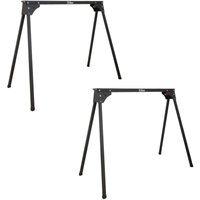 2x Arbeitsbock klappbar bis 1000 kg Stahl pulverbeschichtet schwarz rot Gerüstbock Unterstellbock von TRUTZHOLM