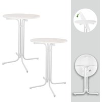 2x Stehtisch klappbar Ø 70 cm Höhe 110 cm Stahl Gastrotisch Partytisch Bistrotisch Gartentisch 2x Stehtisch klappbar Ø 70 cm Höhe 110 cm Stahl Gastrotisch Partytisch Bistrotisch Gartentisch von TRUTZHOLM