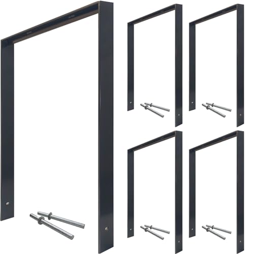 5x TRUTZHOLM Fahrradanlehnbügel 116,5 x 77 cm zum einbetonieren Flachstahl Fahrradständer T-Profil von TRUTZHOLM