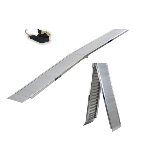 TRUTZHOLM 1 x Alu Auffahrrampe klappbar 307 cm extra lang 450 kg Antirutsch geriffelt Motorradrampe bewegliche Auflage anpassungsfähig Flacher Auffahrwinkel TRUTZHOLM 1 x Alu Auffahrrampe klappbar 307 cm extra lang 450 kg Antirutsch geriffelt Motorradrampe bewegliche Auflage anpassungsfähig Flacher Auffahrwinkel von TRUTZHOLM