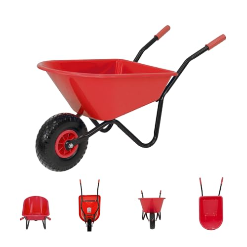 Kinderschubkarre Uni 40 kg Traglast 3,6 kg Stahl Kunststoff rot Vollgummirad Schiebkarre Garten Kinderschubkarre Uni 40 kg Traglast 3,6 kg Stahl Kunststoff rot Vollgummirad Schiebkarre Garten von TRUTZHOLM