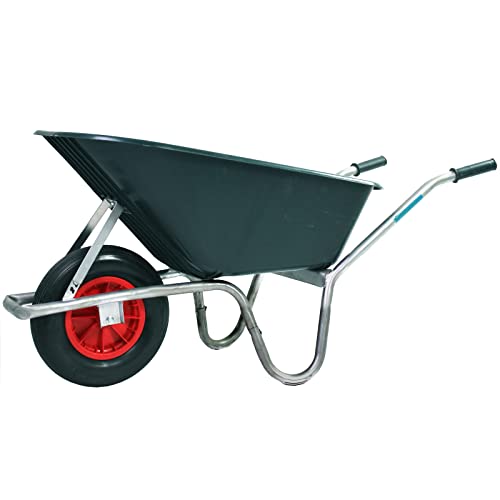 Schubkarre PP 100 l PU Rad BAU Karre Gartenschubkarre Bauschubkarre Schiebkarre Garten von TRUTZHOLM