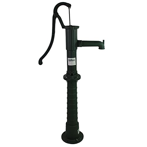 Schwengelpumpe + Pumpenständer Klassisches Design Gusseisen Handpumpe Gartenpumpe Ständer Grün von TRUTZHOLM