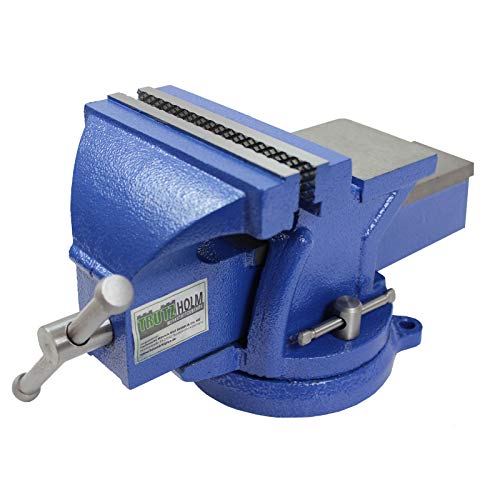 TRUTZHOLM® Schraubstock Parallelschraubstock 150mm parallel 360° drehbar massiv schwer mit Amboss für Werkbank Gusseisen (150mm) von TRUTZHOLM