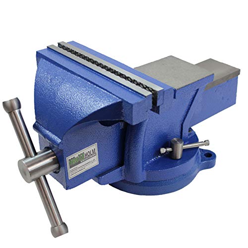 TRUTZHOLM® Schraubstock Parallelschraubstock 200mm parallel 360° drehbar massiv schwer mit Amboss für Werkbank Gusseisen (200mm) von TRUTZHOLM
