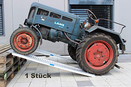 TRUTZHOLM 1 x Auffahrrampe 200 cm Traglast 1000 kg Alu grau gebördelt Motorradrampe Verladerampe von TRUTZHOLM