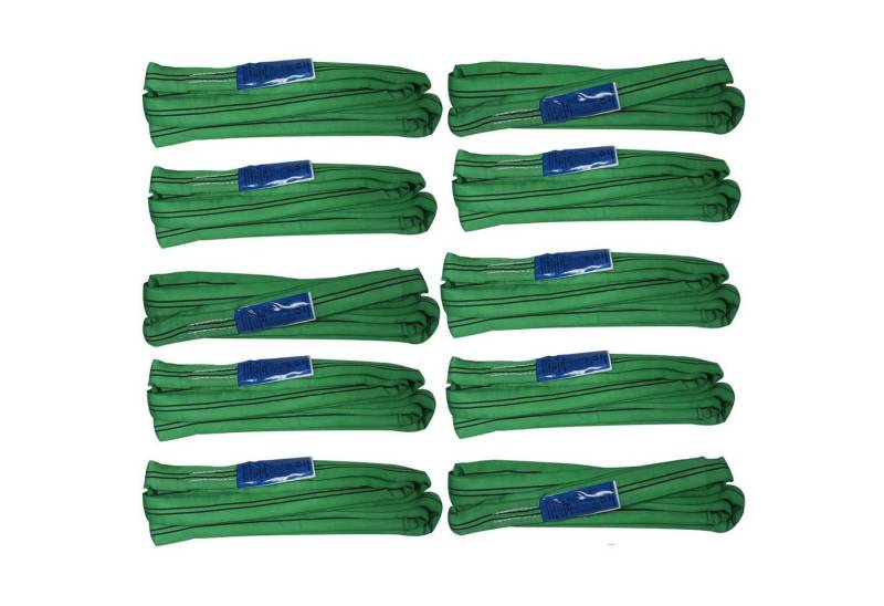 TRUTZHOLM 10er Set Rundschlinge 2000 kg 2to 4 m Umfang Hebeband Hebeschlinge Hebeband (Set, 10-tlg), Oberflächenschonend von TRUTZHOLM