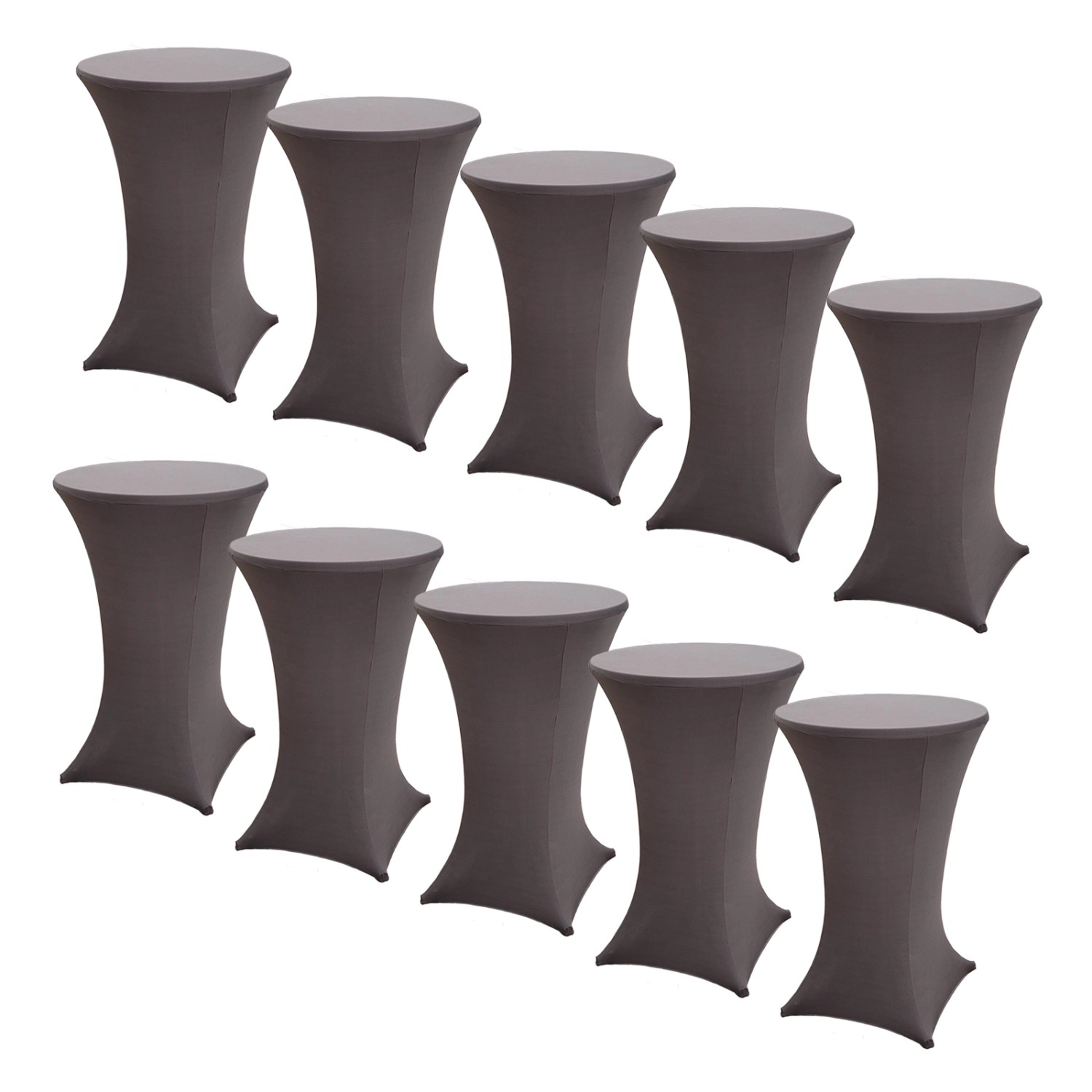 TRUTZHOLM 10er Set Stehtischhusse Stretch 70cm Anthrazit von TRUTZHOLM