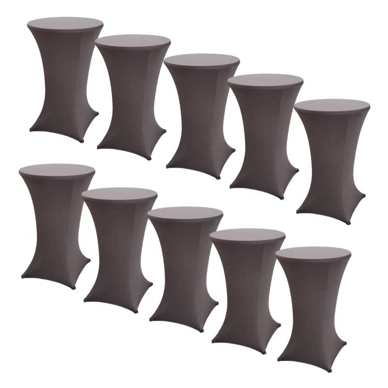TRUTZHOLM 10er Set Stehtischhusse Stretch 70cm Anthrazit von TRUTZHOLM
