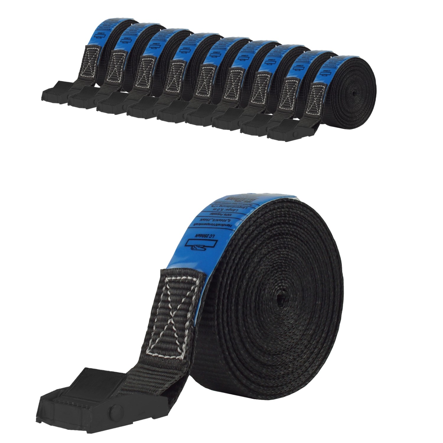 TRUTZHOLM 10x Profi Spanngurt Klemmschloss Auto 1 Teilig 5m 250 kg Schwarz TRUTZHOLM 10x Profi Spanngurt Klemmschloss Auto 1 Teilig 5m 250 kg Schwarz von TRUTZHOLM