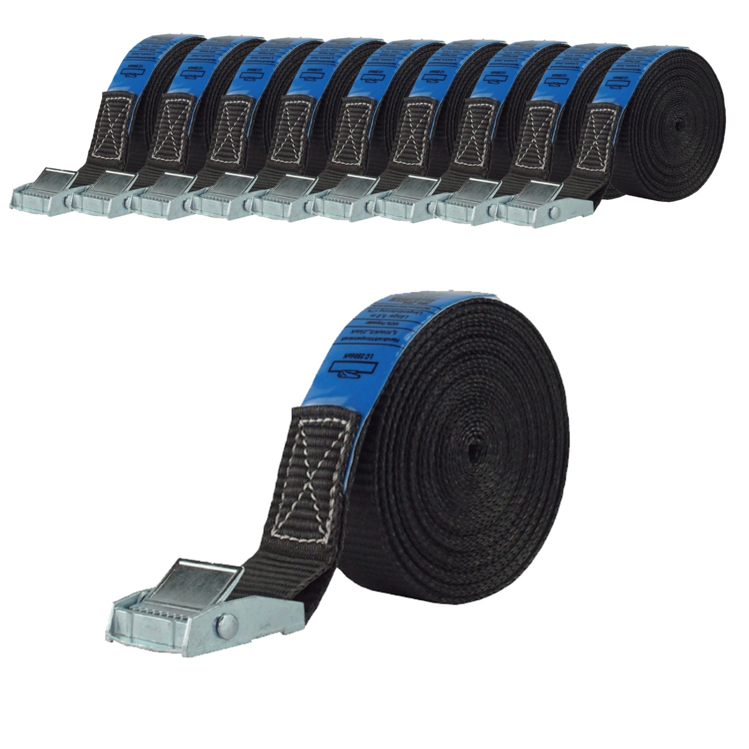 TRUTZHOLM 10x Profi Spanngurt Klemmschloss Auto 1 Teilig 6m 250 kg Schwarz TRUTZHOLM 10x Profi Spanngurt Klemmschloss Auto 1 Teilig 6m 250 kg Schwarz von TRUTZHOLM
