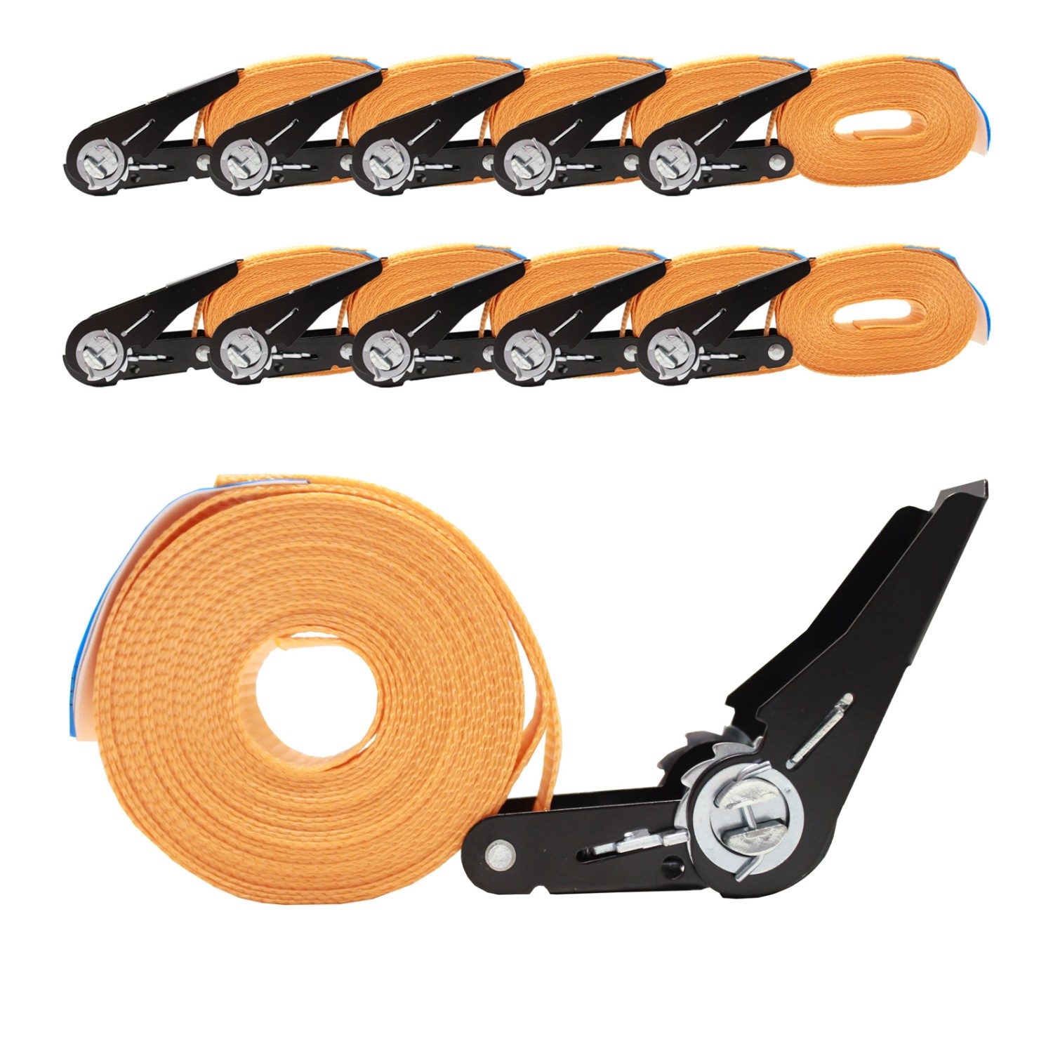 TRUTZHOLM 10x Spanngurt mit Ratsche 6m Einteilig 800kg 0,8t Orange TRUTZHOLM 10x Spanngurt mit Ratsche 6m Einteilig 800kg 0,8t Orange von TRUTZHOLM