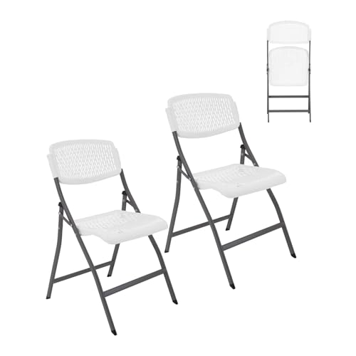 TRUTZHOLM Klappstuhl 2er Set 47x51x87 cm ergonomische Sitzform klappbar wetterfest 150 kg Traglast Balkonstuhl Campingstuhl Gartenstuhl Terrassenstuhl von TRUTZHOLM