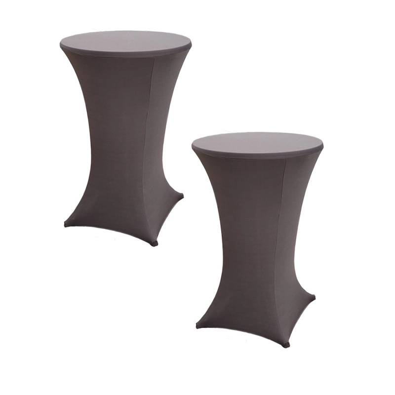 TRUTZHOLM 2er Set Stehtischhusse Stretch 70cm Anthrazit von TRUTZHOLM