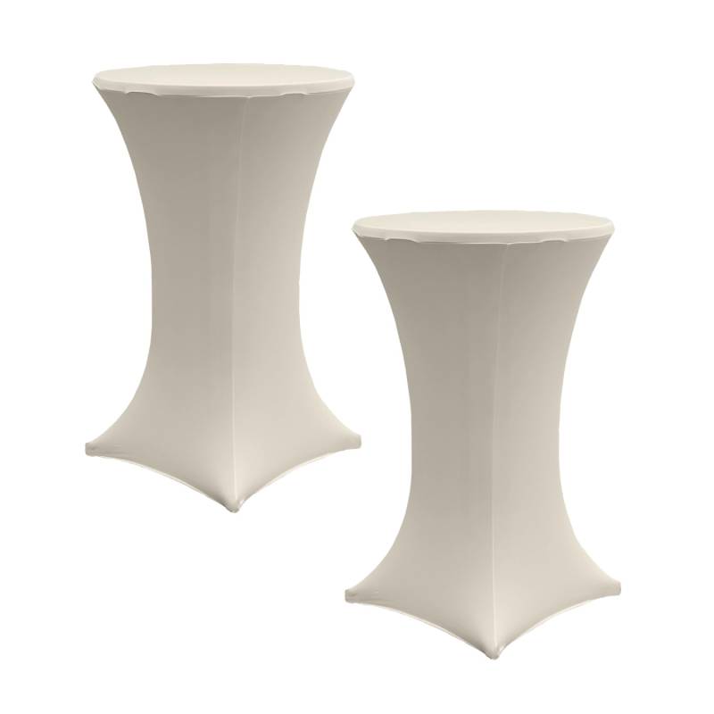 TRUTZHOLM 2er Set Stehtischhusse Stretch 70cm Beige von TRUTZHOLM