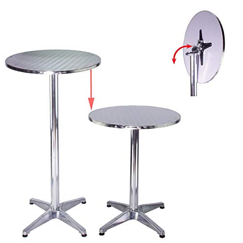 TRUTZHOLM 2in1 Alu Stehtisch klappbar Bistrotisch Partytisch höhenverstellbar 70 cm / 115 cm Ø 60cm von TRUTZHOLM