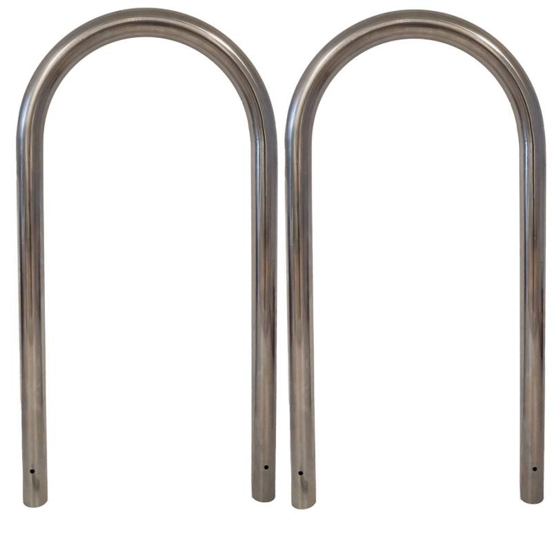 TRUTZHOLM 2x Fahrradanlehnbügel 115 x 58 cm Edelstahl Durchmesser 60 mm Typ U von TRUTZHOLM
