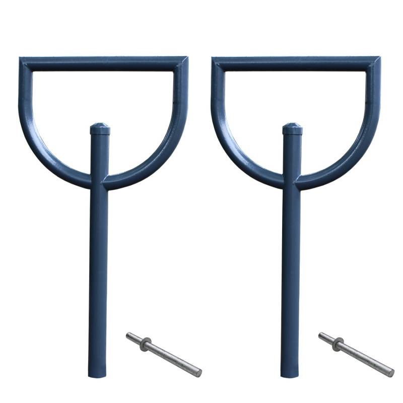 TRUTZHOLM 2x Fahrradanlehnbügel 118 x 56 cm Stahl Durchmesser 60 mm Typ D von TRUTZHOLM