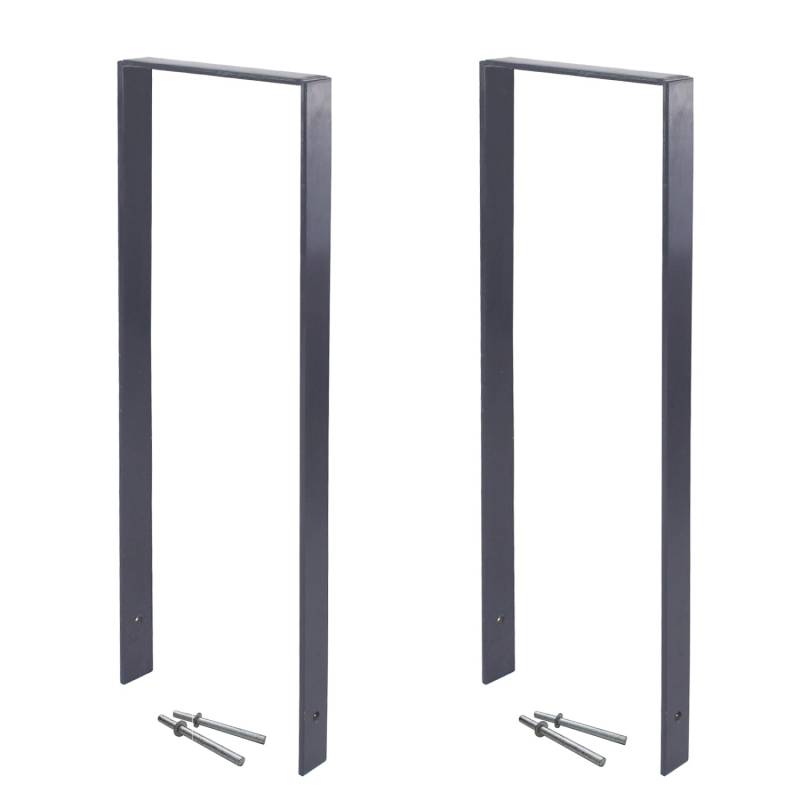 TRUTZHOLM 2x Fahrradanlehnbügel 119 x 93 cm Flachstahl 13 mm Anthrazit  Typ U von TRUTZHOLM