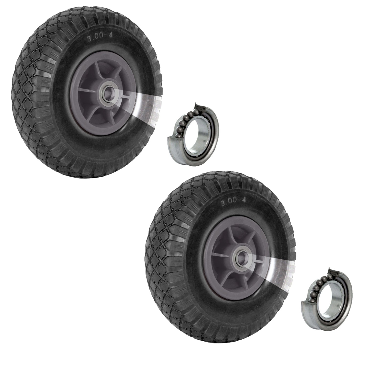 TRUTZHOLM 2x Sackkarrenrad 260x85mm 3.00-4 Nabenlänge 60mm Versetzt Grau TRUTZHOLM 2x Sackkarrenrad 260x85mm 3.00-4 Nabenlänge 60mm Versetzt Grau von TRUTZHOLM