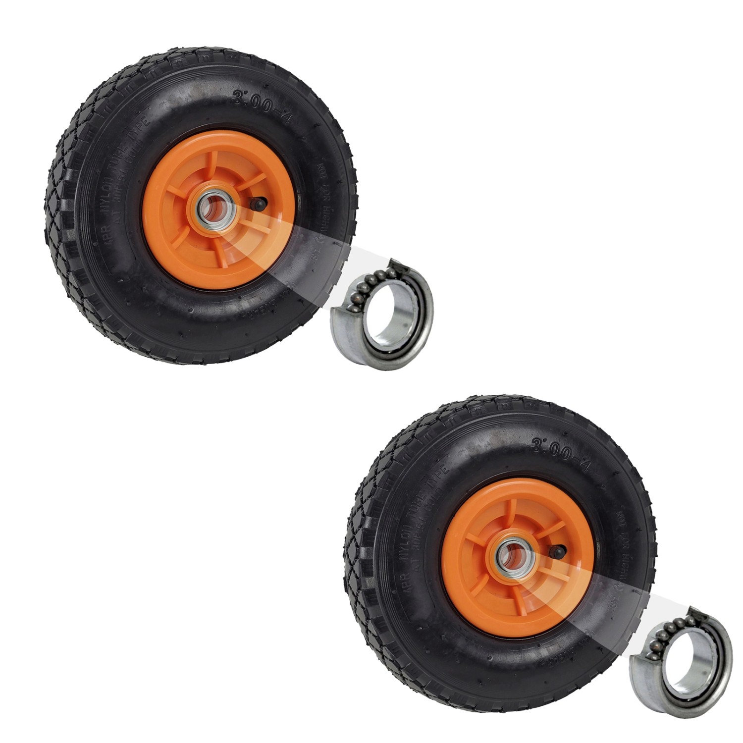 TRUTZHOLM 2x Sackkarrenrad Luftrad 260x85 mm 3.00-4 60mm Nabenlänge Nabenversatz Orange TRUTZHOLM 2x Sackkarrenrad Luftrad 260x85 mm 3.00-4 60mm Nabenlänge Nabenversatz Orange von TRUTZHOLM