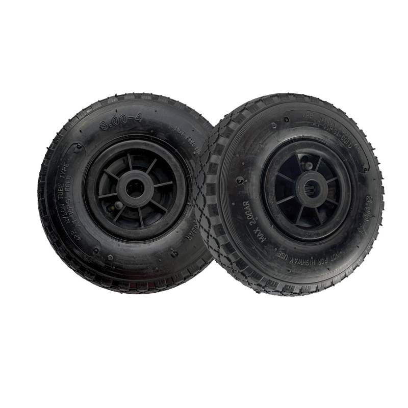 TRUTZHOLM 2x Sackkarrenrad Luftrad 260x85mm 3.00-4 Achlänge 75mm 4PR Nadellager Schwarz von TRUTZHOLM