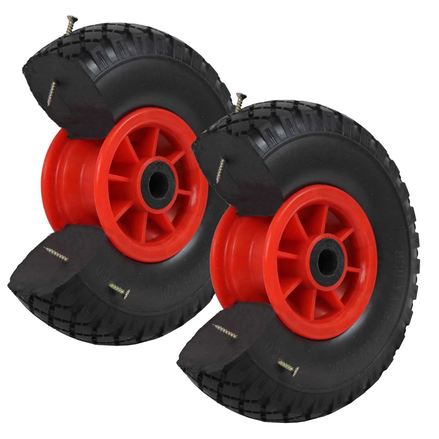 TRUTZHOLM 2x Sackkarrenrad PU Rad 260x85mm 3.00-4 75mm Zentrierte Nabe Durchmesser 20mm Rot TRUTZHOLM 2x Sackkarrenrad PU Rad 260x85mm 3.00-4 75mm Zentrierte Nabe Durchmesser 20mm Rot von TRUTZHOLM