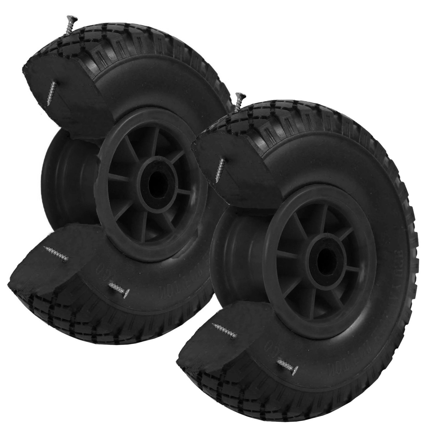 TRUTZHOLM 2x Sackkarrenrad PU Rad 260x85mm 3.00-4 75mm Zentrierte Nabe Durchmesser 20mm Schwarz TRUTZHOLM 2x Sackkarrenrad PU Rad 260x85mm 3.00-4 75mm Zentrierte Nabe Durchmesser 20mm Schwarz von TRUTZHOLM
