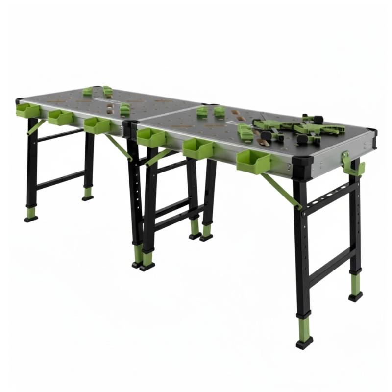 TRUTZHOLM 2x Werkbank Klappbar Höhenverstellbar bis 90cm Multifunktionstisch von TRUTZHOLM