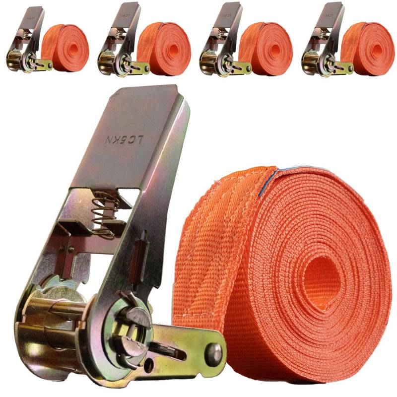 TRUTZHOLM 4 Stück Spanngurte mit Ratsche 6m 1000kg 1 Teilig zur Ladungssicherung TRUTZHOLM 4 Stück Spanngurte mit Ratsche 6m 1000kg 1 Teilig zur Ladungssicherung von TRUTZHOLM