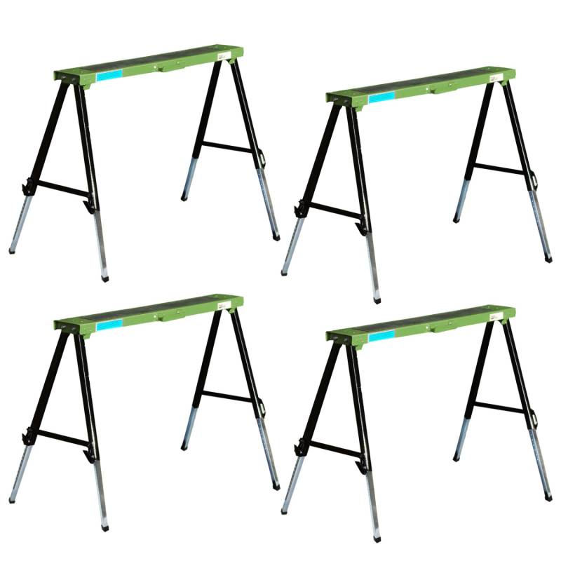 TRUTZHOLM 4x Arbeitsböcke Klappbar Höhenverstellbar bis 91 cm Unterstellböcke von TRUTZHOLM