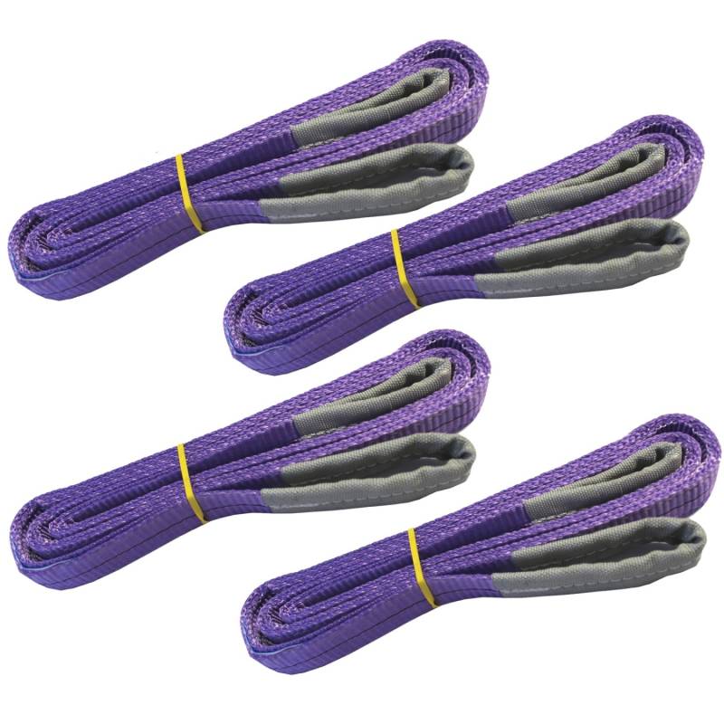 TRUTZHOLM 4x Hebeband 1000 kg 1t  2 m Hebegurt Lila von TRUTZHOLM