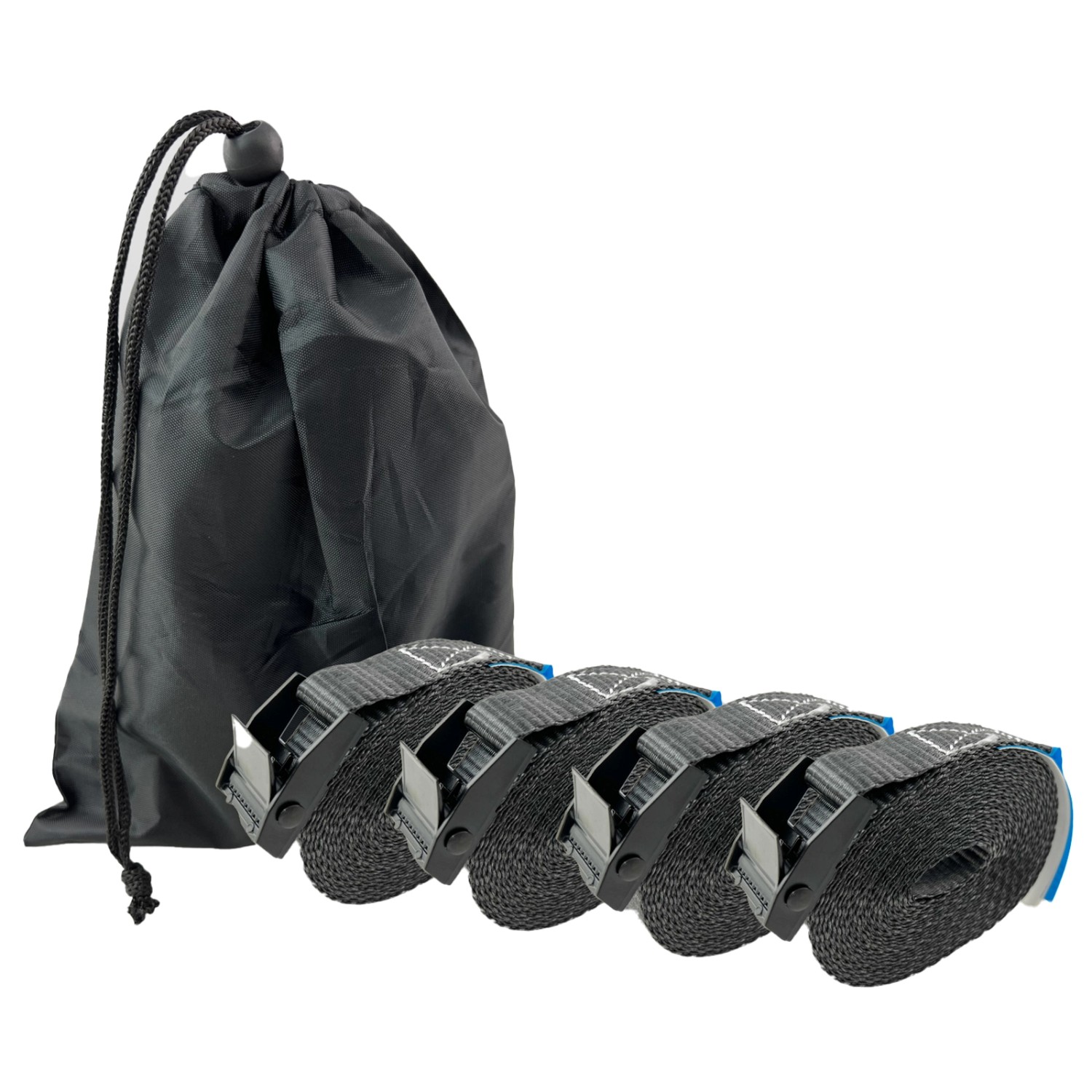 TRUTZHOLM 4x Profi Spanngurt Klemmschloss 1 Teilig 6m 250 kg Anthrazit mit Tasche TRUTZHOLM 4x Profi Spanngurt Klemmschloss 1 Teilig 6m 250 kg Anthrazit mit Tasche von TRUTZHOLM