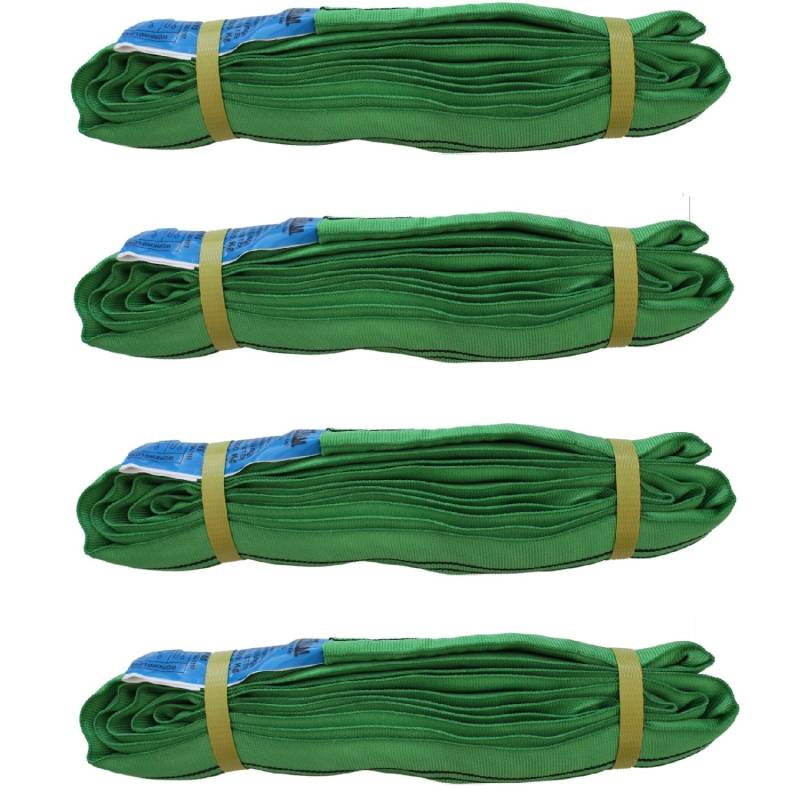 TRUTZHOLM 4x Rundschlinge 2000kg 2t  3m Umfang Hebeband Grün von TRUTZHOLM