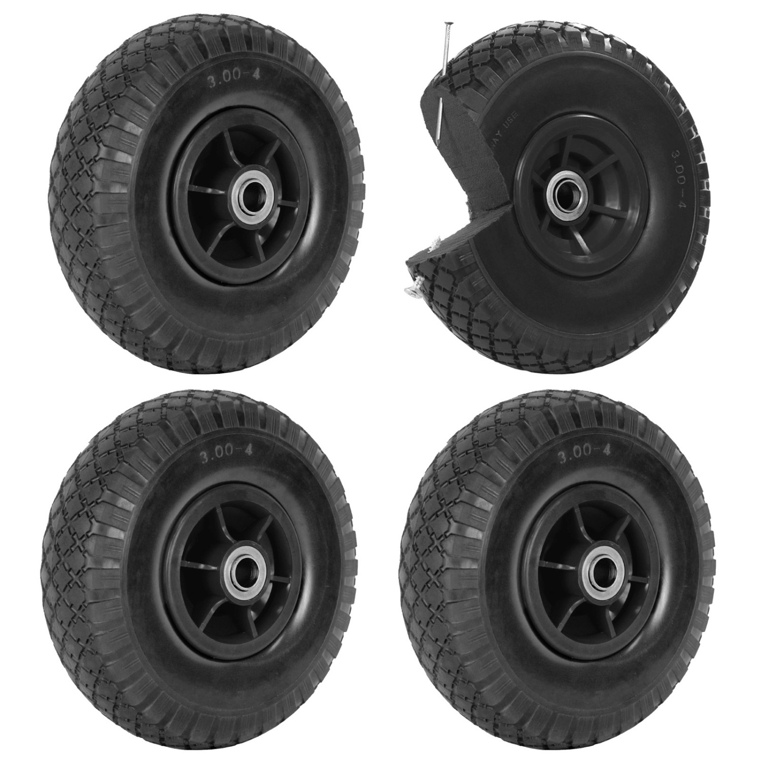 TRUTZHOLM 4x Sackkarrenrad PU Rad 260x85mm 3.00-4 60mm Durchmesser 20mm Schwarz TRUTZHOLM 4x Sackkarrenrad PU Rad 260x85mm 3.00-4 60mm Durchmesser 20mm Schwarz von TRUTZHOLM
