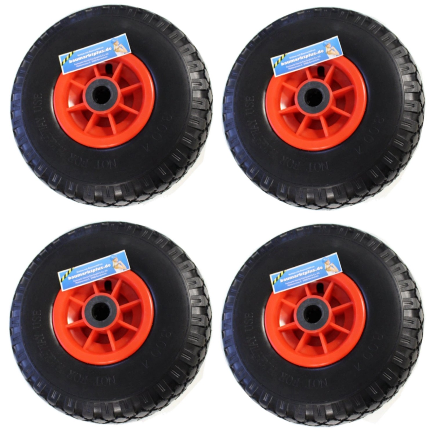 TRUTZHOLM 4x Sackkarrenrad PU Rad 260x85mm 3.00-4 75mm Zentrierte Nabe Durchmesser 20mm Rot TRUTZHOLM 4x Sackkarrenrad PU Rad 260x85mm 3.00-4 75mm Zentrierte Nabe Durchmesser 20mm Rot von TRUTZHOLM