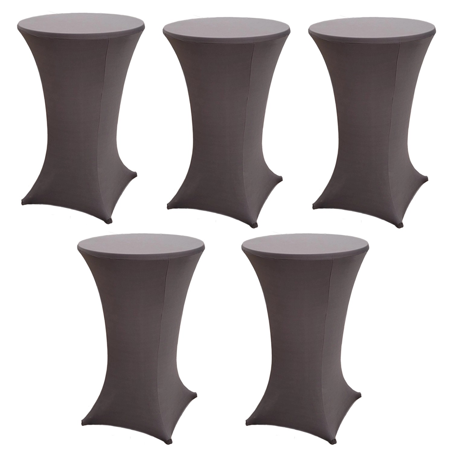 TRUTZHOLM 5er Set Stehtischhusse Stretch 70cm Anthrazit von TRUTZHOLM