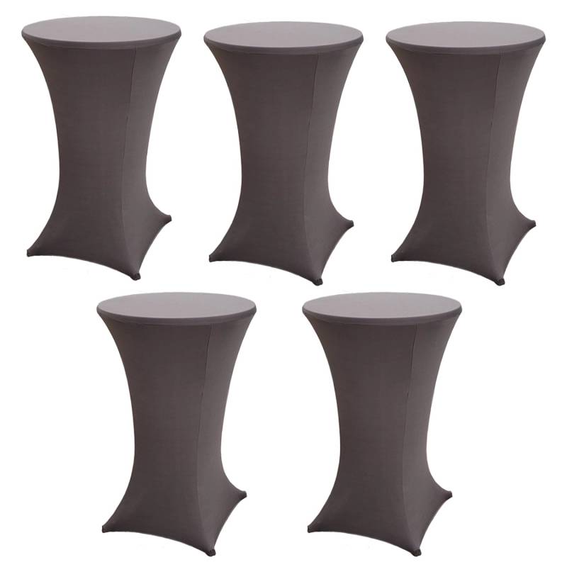 TRUTZHOLM 5er Set Stehtischhusse Stretch 70cm Anthrazit von TRUTZHOLM