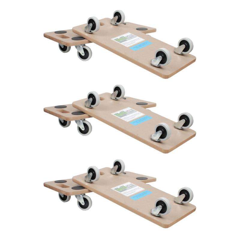 TRUTZHOLM 6er Set Transportroller Soft Wheel Indoor MDF 200 kg Möbelroller von TRUTZHOLM