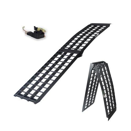 TRUTZHOLM 1 x Auffahrrampe 230 cm Traglast 680 kg Alu klappbar schwarz Riffelstab Verladerampe von TRUTZHOLM