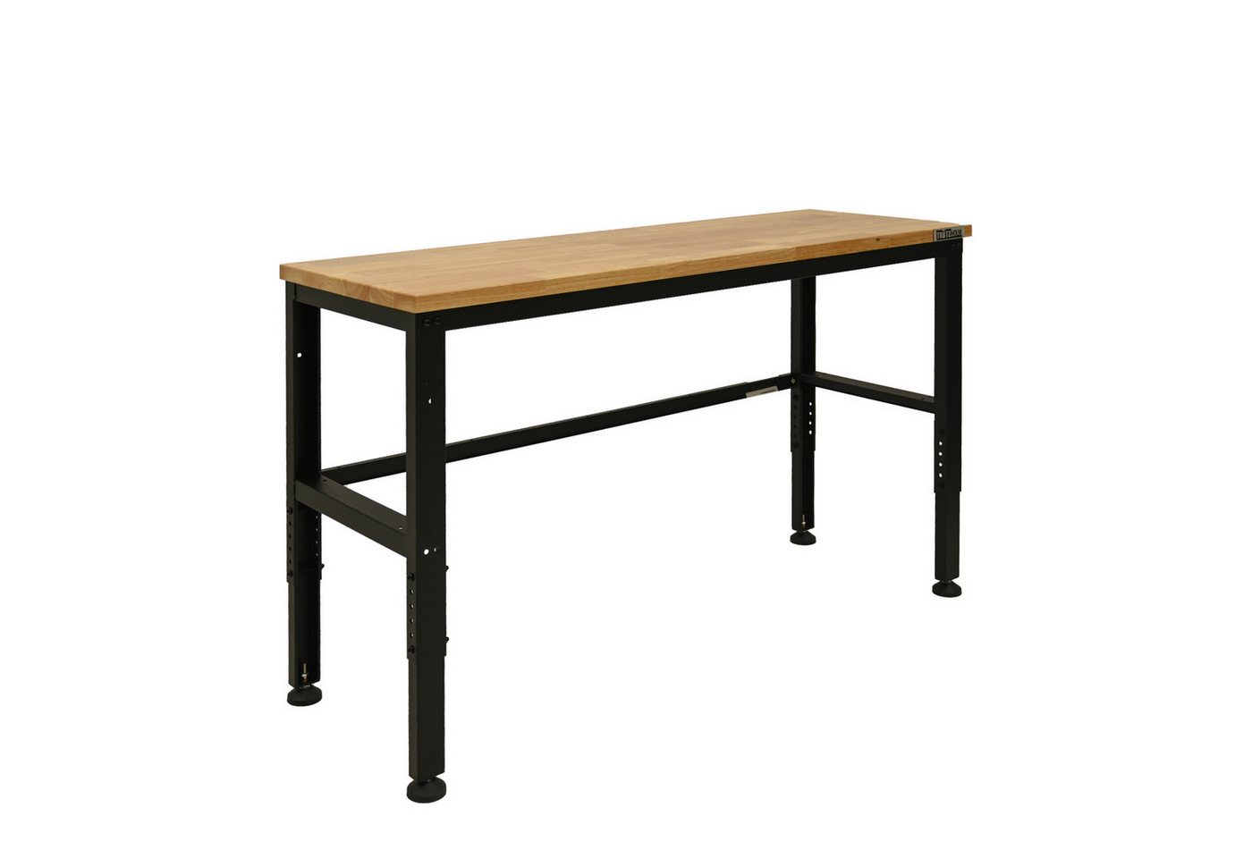 TRUTZHOLM Arbeitstisch höhenverstellbar 135x46x88 cm 300 kg Hartholz Werktisch Arbeitstisch (Produkt), Große Arbeitsfläche, höhenverstellbare Füße von TRUTZHOLM