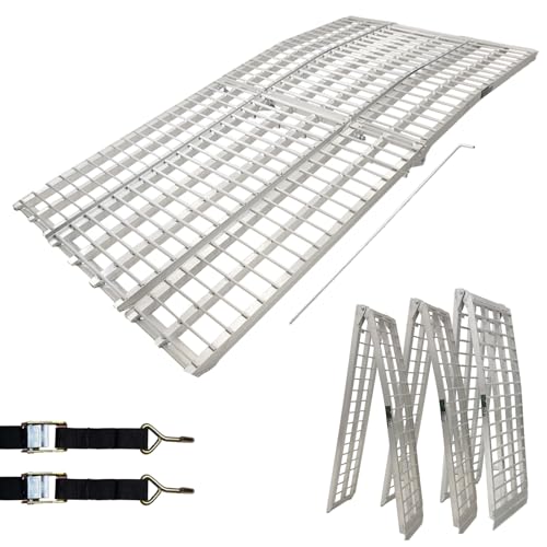 TRUTZHOLM Auffahrrampe Breitrampe 3-teilig klappbar 305 cm Länge 105cm Breite Alu grau Motorradrampe einzeln nutzbar Flexibler Einsatz ATV Rasenmäher Pickup Rampe TRUTZHOLM Auffahrrampe Breitrampe 3-teilig klappbar 305 cm Länge 105cm Breite Alu grau Motorradrampe einzeln nutzbar Flexibler Einsatz ATV Rasenmäher Pickup Rampe von TRUTZHOLM
