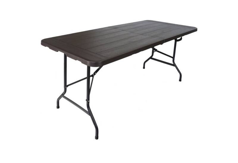 TRUTZHOLM Bierzeltgarnitur Buffettisch Klapptisch 180 x 75 cm Holzoptik klappbar Kunststoff, (1x Produkt, 1-tlg), max.Traglast:150kg von TRUTZHOLM