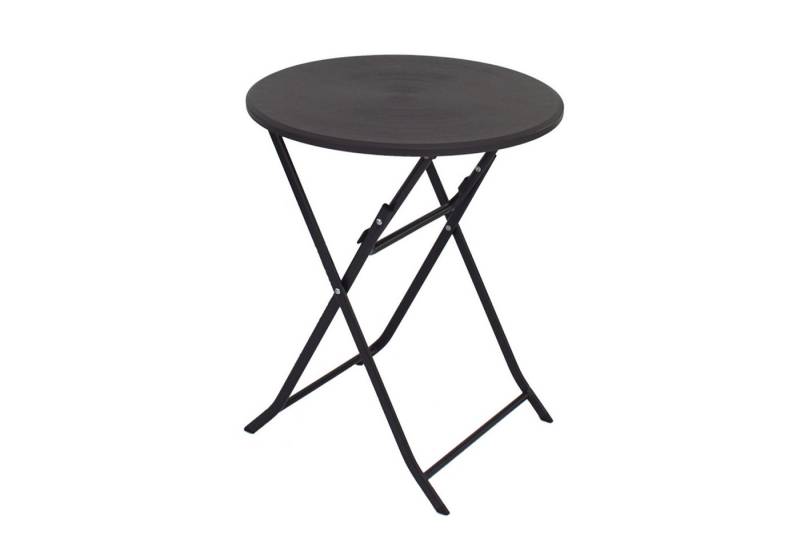 TRUTZHOLM Bistrotisch Bistrotisch Partytisch Klapptisch grau Holzoptik 60 cm Ø klappbar (pflegeleicht, 1-St), klappbar von TRUTZHOLM